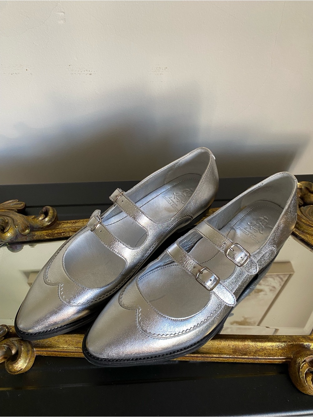 ANGELA SCOTT MISS MARGO MARY JANE FLATS SILVER